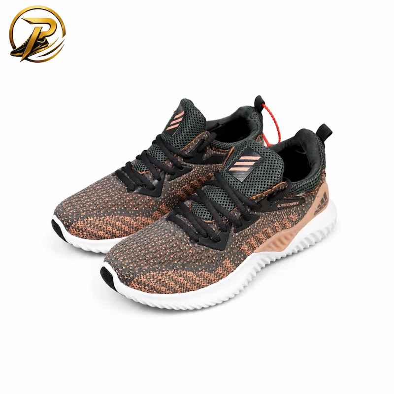 1 کتانی رانینگ آدیداس مدل Adidas AlphaBounce طوسی صورتی